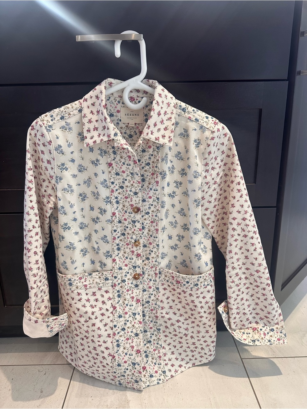 Sezane Will Jacket -Patchwork Mini Flowers (NWOT/XXS)